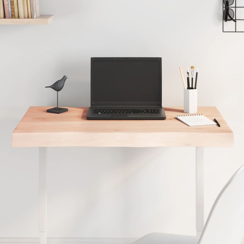 Tablero de mesa madera maciza borde natural 80x50x(2-6)