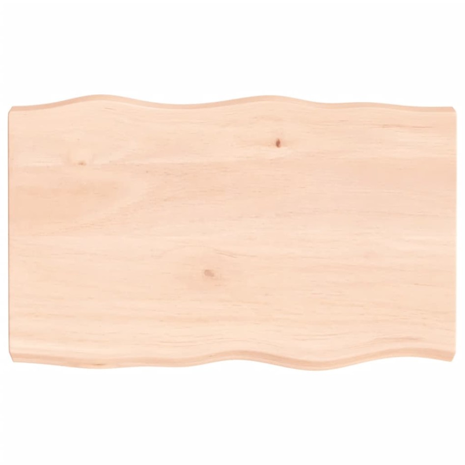 Tablero de mesa madera maciza borde natural 80x50x(2-6)