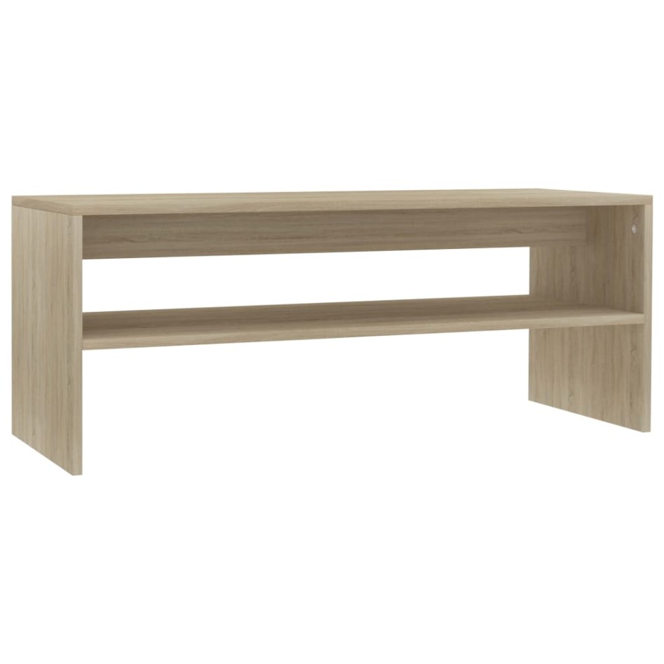 Mesa de centro madera contrachapada roble Sonoma 100x40x40