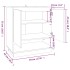 Aparador de madera de ingeniería roble ahumado 70x41x75