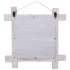 Espejo de troncos de madera maciza reciclada blanca 70x70