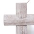 Espejo de troncos de madera maciza reciclada blanca 70x70