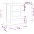 Aparador de madera de ingeniería marrón roble 70x41x75
