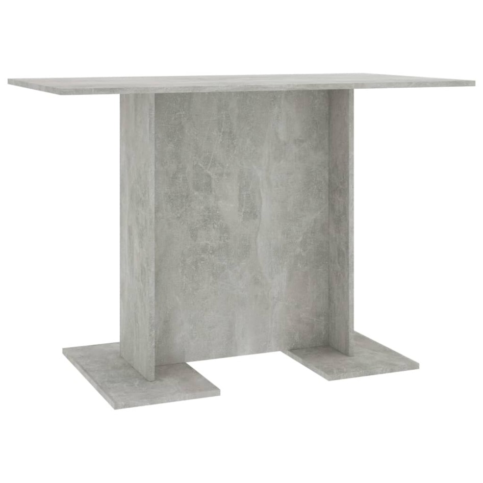 Mesa de comedor de madera gris hormigón 110x60x75