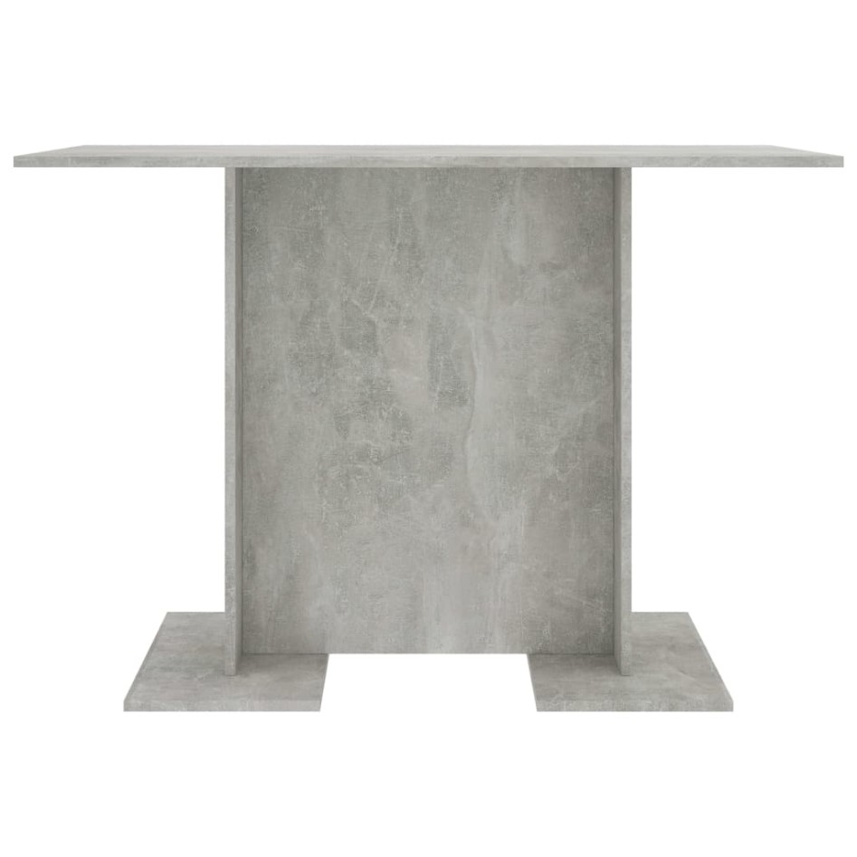 Mesa de comedor de madera gris hormigón 110x60x75