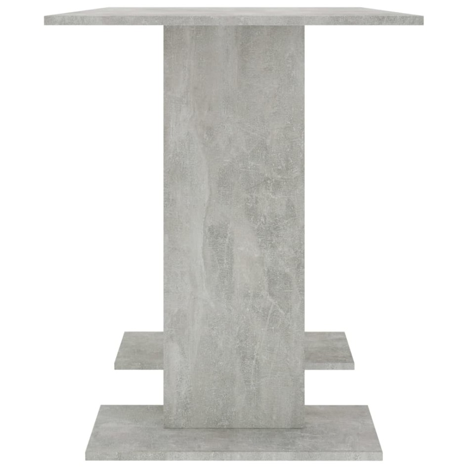Mesa de comedor de madera gris hormigón 110x60x75