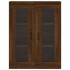 Aparador alto madera contrachapada marrón roble 69,5x34x180