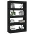 Estantería/divisor madera de ingeniería negro 80x30x135