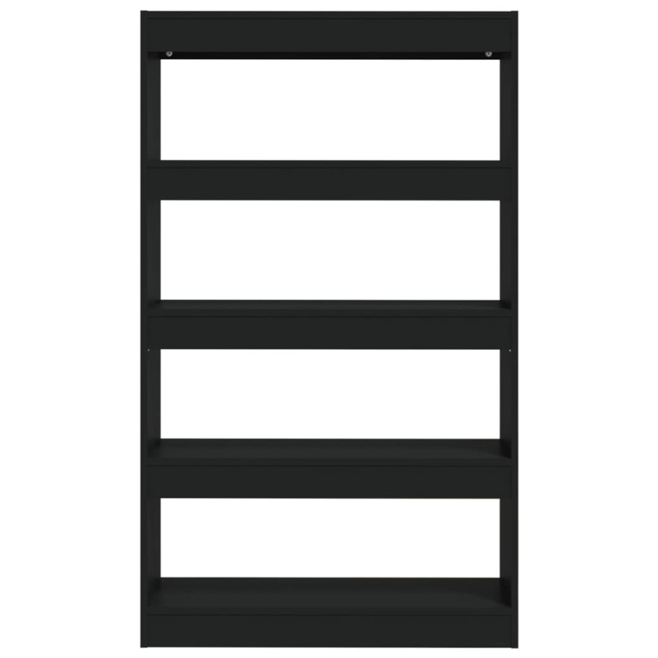 Estantería/divisor madera de ingeniería negro 80x30x135