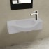 Lavabo de cerámica blanco con agujero para