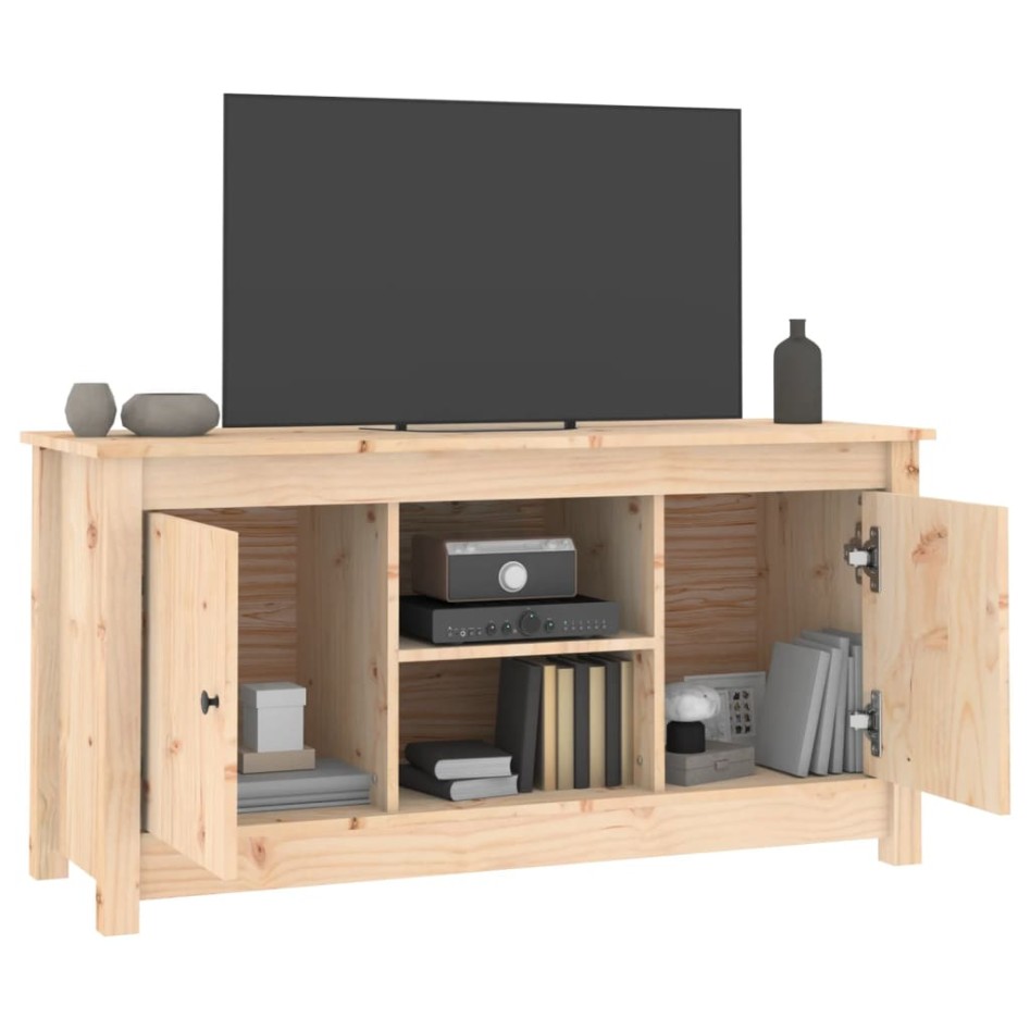 Mueble de TV de madera maciza de pino 103x36,5x52