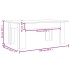 Mesa de centro madera contrachapada roble ahumado 100x60x42