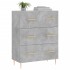 Aparador de madera de ingeniería gris hormigón 69,5x34x90