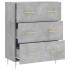Aparador de madera de ingeniería gris hormigón 69,5x34x90