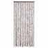 Cortina mosquitera chenilla gris taupe y blanco 90x220
