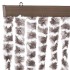 Cortina mosquitera chenilla gris taupe y blanco 90x220