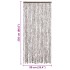 Cortina mosquitera chenilla gris taupe y blanco 90x220