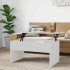 Mesa de centro madera contrachapada blanco 80x50,5x41,5
