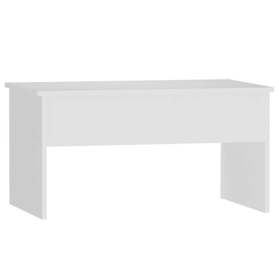 Mesa de centro madera contrachapada blanco 80x50,5x41,5