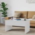 Mesa de centro madera contrachapada blanco 80x50,5x41,5
