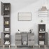 Armario de lavabo madera contrachapada gris Sonoma 80x33x60
