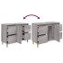 Armario de lavabo madera contrachapada gris Sonoma 80x33x60
