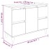 Armario de lavabo madera contrachapada gris Sonoma 80x33x60