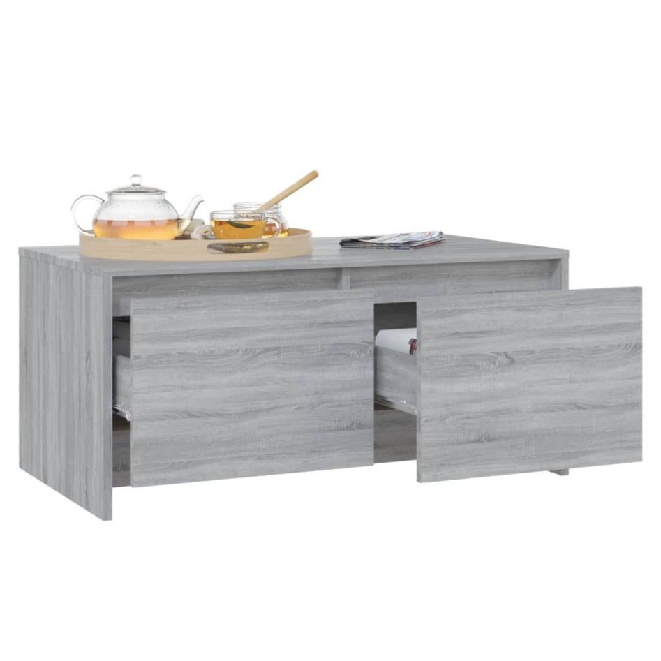 Mesa de centro madera de ingeniería gris Sonoma 90x50x41,5