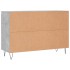 Aparador de madera de ingeniería gris hormigón 104x35x70