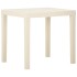 Mesa de jardín de plástico blanca 79x65x72