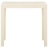 Mesa de jardín de plástico blanca 79x65x72