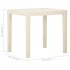 Mesa de jardín de plástico blanca 79x65x72