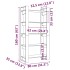 Estantería/divisor de espacios madera maciza 80x35x160