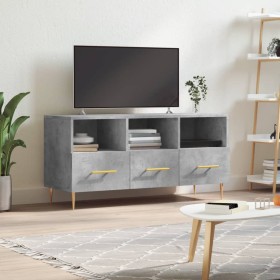Mueble de TV madera de ingeniería gris hormigón 102x36x50