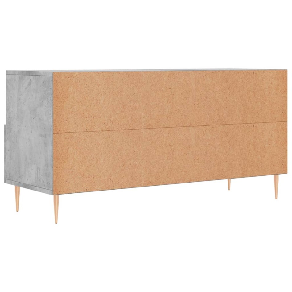 Mueble de TV madera de ingeniería gris hormigón 102x36x50