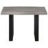 Mesa de centro borde natural madera maciza acacia 60x60x40