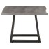 Mesa de centro borde natural madera maciza acacia 60x60x40