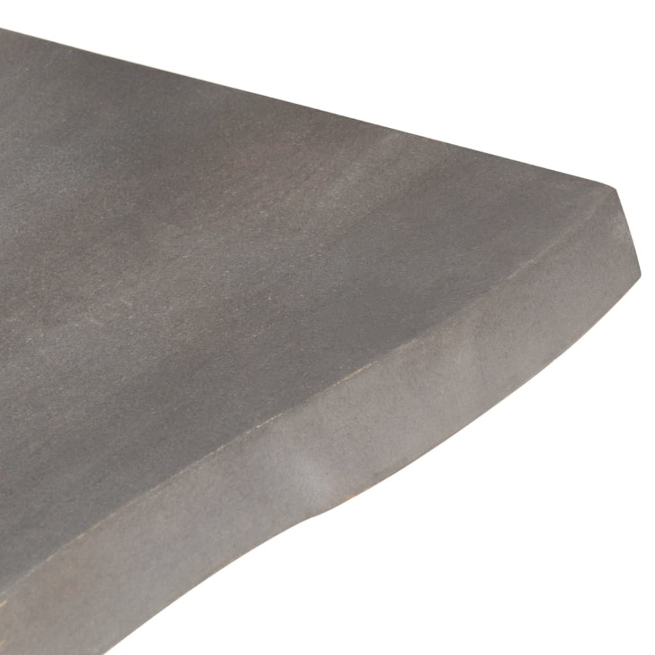 Mesa de centro borde natural madera maciza acacia 60x60x40