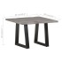 Mesa de centro borde natural madera maciza acacia 60x60x40