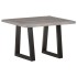 Mesa de centro borde natural madera maciza acacia 60x60x40