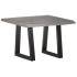 Mesa de centro borde natural madera maciza acacia 60x60x40