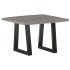 Mesa de centro borde natural madera maciza acacia 60x60x40