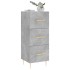 Aparador de madera contrachapada gris hormigón 34,5x34x90