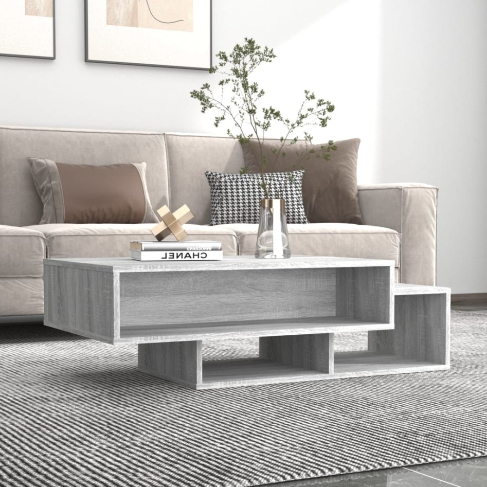 Mesa de centro madera de ingeniería gris Sonoma 105x55x32