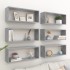 Estante cubo pared 6 uds contrachapado gris hormigón
