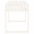 Banco de jardín madera maciza de pino blanco 80x38x45