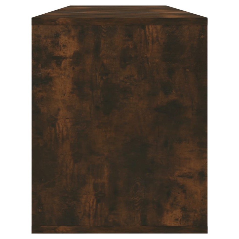 Mueble de TV madera de ingeniería roble ahumado 130x35x50