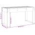 Banco de jardín madera maciza de abeto Douglas 80x38x45