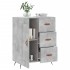 Aparador de madera de ingeniería gris hormigón 69,5x34x90