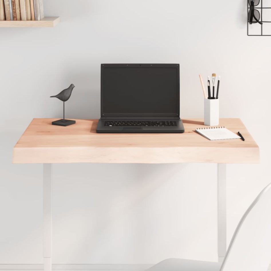 Tablero de mesa madera maciza borde natural 80x60x(2-6)